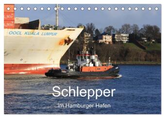 Kalender/Terminbuch Schlepper im Hamburger Hafen (Tischkalender 2027 DIN A5 quer), CALVENDO Monatskalender Calvendo