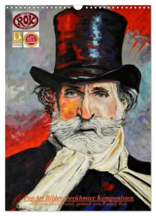 Kalendář/Diář PopArt Bilder berühmter Komponisten (Wandkalender 2027 DIN A3 hoch), CALVENDO Monatskalender Calvendo