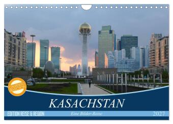 Naptár/Határidőnapló Kasachstan - Eine Bilder-Reise (Wandkalender 2027 DIN A4 quer), CALVENDO Monatskalender Calvendo