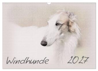 Календар/тефтер Windhunde 2027 (Wandkalender 2027 DIN A3 quer), CALVENDO Monatskalender Calvendo