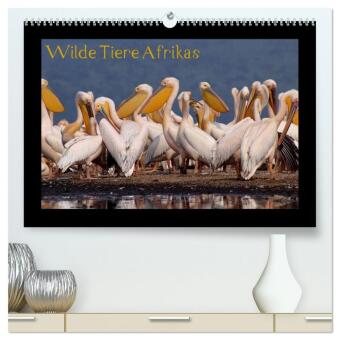 Kalendár/Diár Wilde Tiere Afrikas (hochwertiger Premium Wandkalender 2027 DIN A2 quer), Kunstdruck in Hochglanz Calvendo