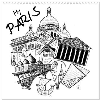 Kalender/Terminbuch My PARIS (Calendrier mural carré 2027 30x30 cm) Calendrier double avec une page pour vos prises de notes Calvendo