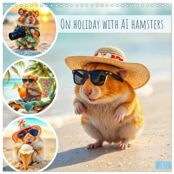 Kalender/Terminbuch On holiday with AI hamsters (Wall Calendar 2027 12 × 12 Inch) CALVENDO 12 Month Wall Calendar Calvendo