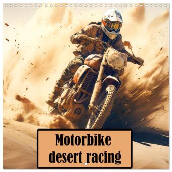 Naptár/Határidőnapló Motorbike desert race (Wall Calendar 2027 12 × 12 Inch) CALVENDO 12 Month Wall Calendar Calvendo