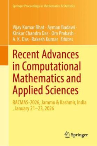 Kniha Recent Advances in Computational Mathematics and Applied Sciences Vijay Kumar Bhat