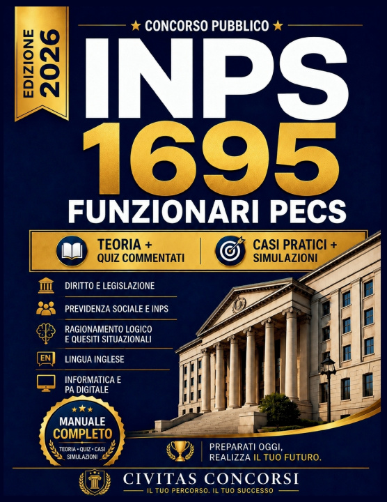 Kniha CONCORSO INPS 1695 FUNZIONARI PECS 2026 Civitas Concorsi