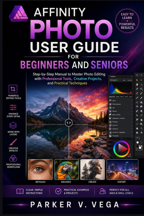 Książka AFFINITY PHOTO USER GUIDE FOR BEGINNERS AND SENIORS PARKER V. VEGA
