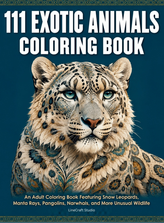 Buch 111 Exotic Animals Coloring Book LineCraft Studio