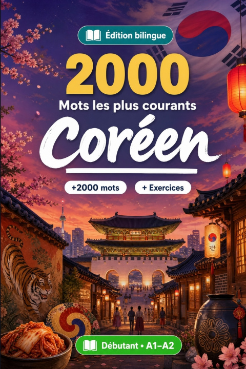 Libro 2000 Mots les Plus Courants en Coréen pour Débutant MotLingo