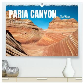 Naptár/Határidőnapló Paria Canyon - The Wave Naturwunder (hochwertiger Premium Wandkalender 2027 DIN A2 quer), Kunstdruck in Hochglanz 
