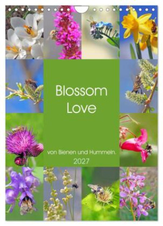 Kalendář/Diář Blossom Love, von Bienen und Hummeln (Wandkalender 2027 DIN A4 hoch), CALVENDO Monatskalender Calvendo