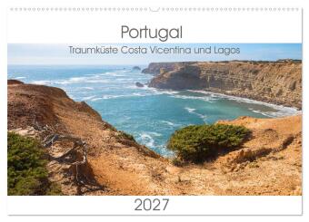Kalender/agenda Portugal - Traumküste Costa Vicentina und Lagos (Wandkalender 2027 DIN A2 quer), CALVENDO Monatskalender Calvendo