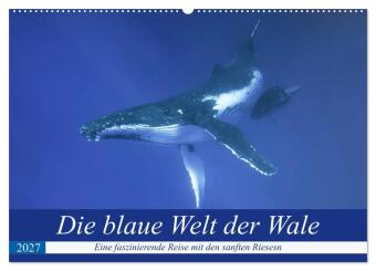 Kalender/agenda Die blaue Welt der Wale (Wandkalender 2027 DIN A2 quer), CALVENDO Monatskalender Calvendo