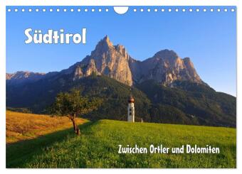 Calendario/Agenda Südtirol - Zwischen Ortler und Dolomiten (Wandkalender 2027 DIN A4 quer), CALVENDO Monatskalender Calvendo