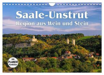 Naptár/Határidőnapló Saale-Unstrut - Region aus Wein und Stein (Wandkalender 2027 DIN A4 quer), CALVENDO Monatskalender Calvendo