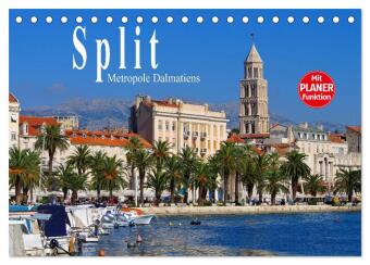 Calendario/Agenda Split - Metropole Dalmatiens (Tischkalender 2027 DIN A5 quer), CALVENDO Monatskalender Calvendo