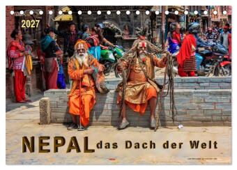 Kalender/agenda Nepal - das Dach der Welt (Tischkalender 2027 DIN A5 quer), CALVENDO Monatskalender Calvendo