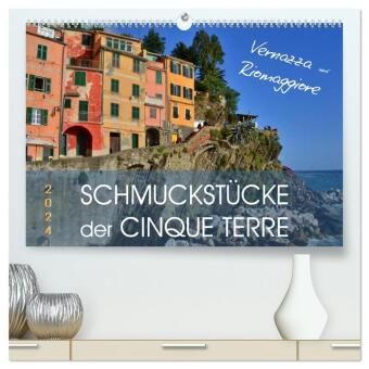 Kalendár/Diár SCHMUCKSTÜCKE der CINQUE TERRE (hochwertiger Premium Wandkalender 2027 DIN A2 quer), Kunstdruck in Hochglanz Calvendo