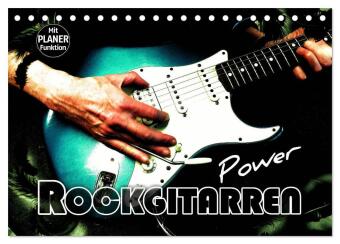 Kalender/agenda Rockgitarren Power (Tischkalender 2027 DIN A5 quer), CALVENDO Monatskalender Calvendo