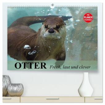Kalender/Terminbuch Otter. Frech, laut und clever (hochwertiger Premium Wandkalender 2027 DIN A2 quer), Kunstdruck in Hochglanz Calvendo