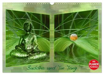 Kalender/agenda Buddha und Yin Yang (Wandkalender 2027 DIN A3 quer), CALVENDO Monatskalender Calvendo