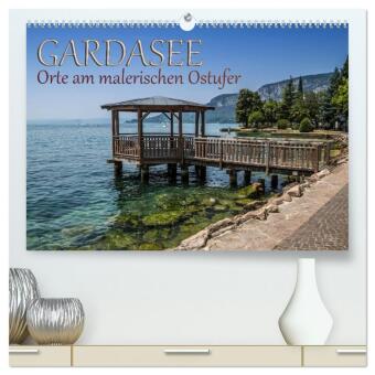 Calendario/Agenda GARDASEE Orte am malerischen Ostufer (hochwertiger Premium Wandkalender 2027 DIN A2 quer), Kunstdruck in Hochglanz Calvendo