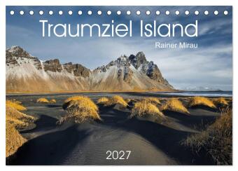 Kalender/Terminbuch Traumziel Island 2027 (Tischkalender 2027 DIN A5 quer), CALVENDO Monatskalender Calvendo