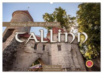 Naptár/Határidőnapló Tallinn - Streifzug durch die Altstadt (Wandkalender 2027 DIN A2 quer), CALVENDO Monatskalender Calvendo