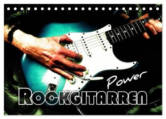 Kalender/agenda Rockgitarren Power (Tischkalender 2027 DIN A5 quer), CALVENDO Monatskalender Calvendo
