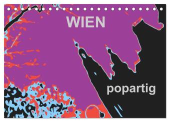 Kalendář/Diář WIEN popartig (Tischkalender 2027 DIN A5 quer), CALVENDO Monatskalender Calvendo