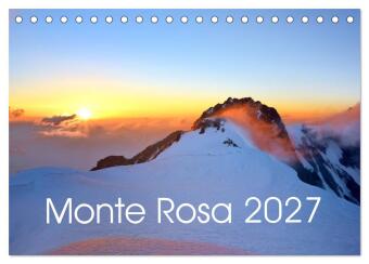 Calendario/Diario Monte Rosa (Tischkalender 2027 DIN A5 quer), CALVENDO Monatskalender Calvendo
