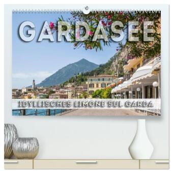 Kalender/agenda GARDASEE Idyllisches Limone sul Garda (hochwertiger Premium Wandkalender 2027 DIN A2 quer), Kunstdruck in Hochglanz Calvendo