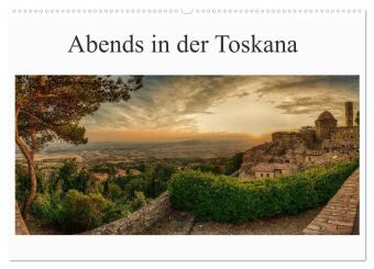 Kalender/agenda Abends in der Toskana (Wandkalender 2027 DIN A2 quer), CALVENDO Monatskalender Calvendo