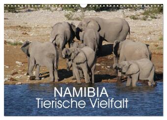 Naptár/Határidőnapló Namibia - Tierische Vielfalt (Wandkalender 2027 DIN A3 quer), CALVENDO Monatskalender Calvendo