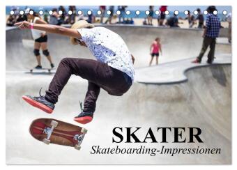 Kalender/Terminbuch Skater. Skateboarding-Impressionen (Tischkalender 2027 DIN A5 quer), CALVENDO Monatskalender Calvendo