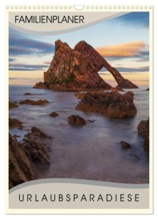 Kalender/agenda Urlaubsparadiese - Familienplaner (Wandkalender 2027 DIN A3 hoch), CALVENDO Monatskalender Calvendo