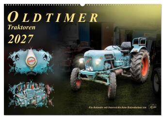 Kalendar/Rokovnik Oldtimer - Traktoren (Wandkalender 2027 DIN A2 quer), CALVENDO Monatskalender Calvendo