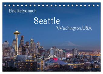 Naptár/Határidőnapló Eine Reise nach Seattle (Tischkalender 2027 DIN A5 quer), CALVENDO Monatskalender Calvendo