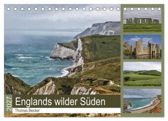 Kalendář/Diář Englands wilder Süden (Tischkalender 2027 DIN A5 quer), CALVENDO Monatskalender Calvendo
