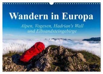 Kalendář/Diář Wandern in Europa (Wandkalender 2027 DIN A3 quer), CALVENDO Monatskalender Calvendo