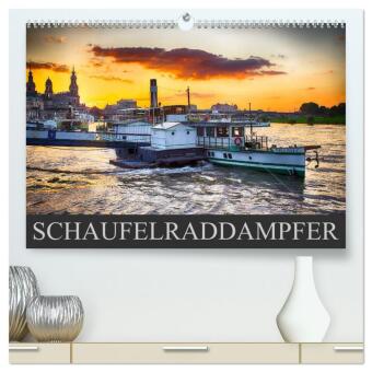 Naptár/Határidőnapló Schaufelraddampfer (hochwertiger Premium Wandkalender 2027 DIN A2 quer), Kunstdruck in Hochglanz Calvendo