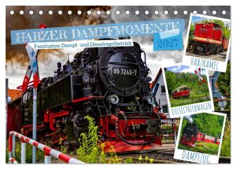 Kalender/Terminbuch Harzer Dampfmomente (Tischkalender 2027 DIN A5 quer), CALVENDO Monatskalender Calvendo