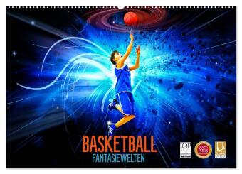 Calendario/Agenda Basketball Fantasiewelten (Wandkalender 2027 DIN A2 quer), CALVENDO Monatskalender Calvendo