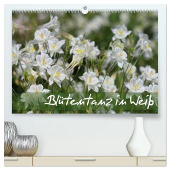 Kalender/Terminbuch Blütentanz in Weiß (hochwertiger Premium Wandkalender 2027 DIN A2 quer), Kunstdruck in Hochglanz Calvendo
