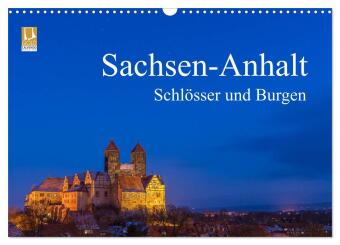 Naptár/Határidőnapló Sachsen-Anhalt - Schlösser und Burgen (Wandkalender 2027 DIN A3 quer), CALVENDO Monatskalender Calvendo
