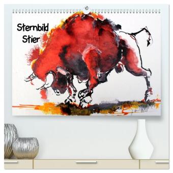 Kalendář/Diář Sternbild Stier (hochwertiger Premium Wandkalender 2027 DIN A2 quer), Kunstdruck in Hochglanz Calvendo