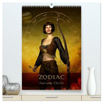 Kalendář/Diář Zodiac Fantasy Circle (High Quality Premium Wall Calendar 2027 DIN A2 portrait),CALVENDO 12 Month Wall Calendar Calvendo