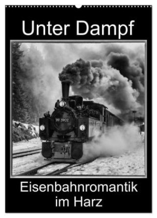 Naptár/Határidőnapló Unter Dampf. Eisenbahnromantik im Harz (Wandkalender 2027 DIN A2 hoch), CALVENDO Monatskalender Calvendo