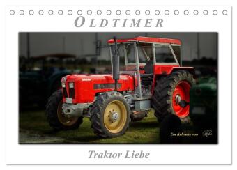 Kalendář/Diář Oldtimer - Traktor Liebe (Tischkalender 2027 DIN A5 quer), CALVENDO Monatskalender Calvendo