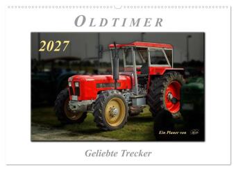 Naptár/Határidőnapló Oldtimer - geliebte Trecker (Wandkalender 2027 DIN A2 quer), CALVENDO Monatskalender Calvendo